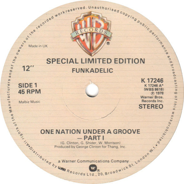 Funkadelic : One Nation Under A Groove (12", Ltd)