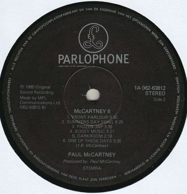 Paul McCartney : McCartney II (LP, Album, Gat)