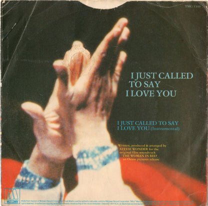 Stevie Wonder : I Just Called To Say I Love You (7", Single, Pap)