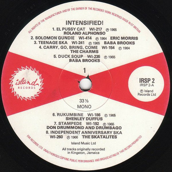 Various : Intensified! Original Ska 1962-1966 (LP, Comp)