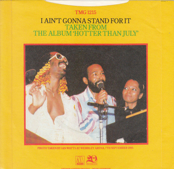 Stevie Wonder : I Ain't Gonna Stand For It (7", Single, Pus)