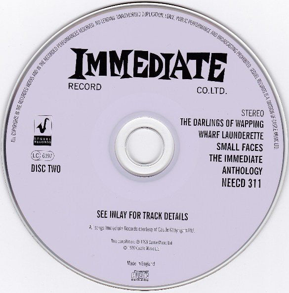 Small Faces : The Darlings Of Wapping Wharf Launderette - The Immediate Anthology (2xCD, Comp, RE, RM)