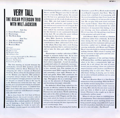 Oscar Peterson Trio* With Milt Jackson : Very Tall  (LP, Album, RE)