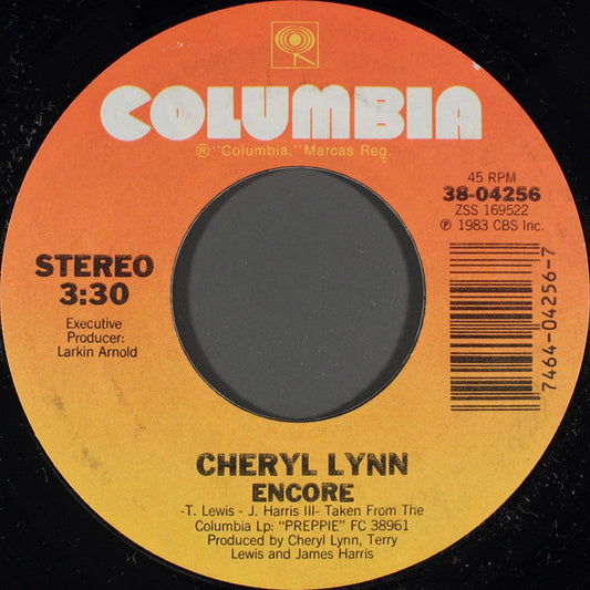 Cheryl Lynn : Encore (7", Pit)