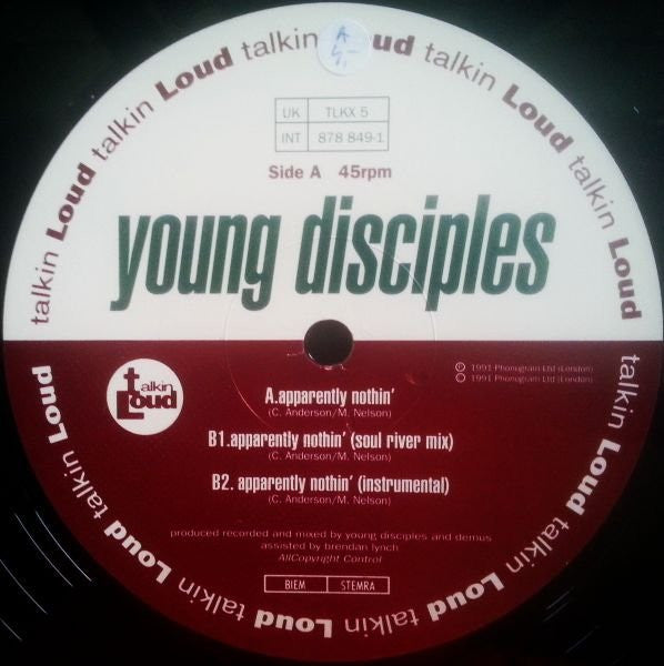 Young Disciples : Apparently Nothin' (12", Single)