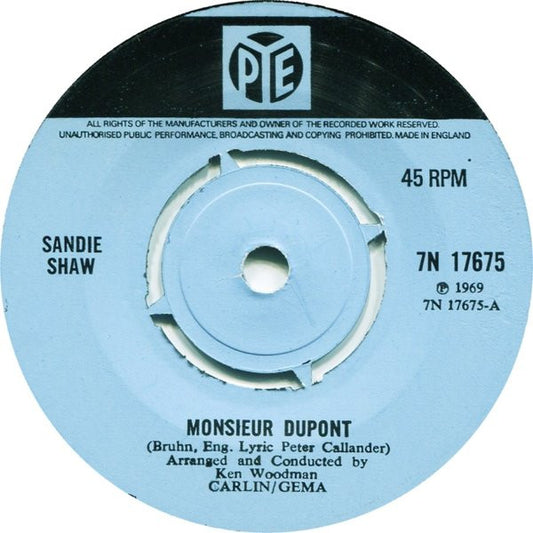 Sandie Shaw : Monsieur Dupont (7", Single)