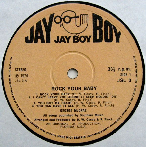 George McCrae : Rock Your Baby (LP, Album)