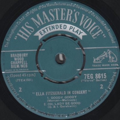 Ella Fitzgerald : In Concert (7", EP, Mono)