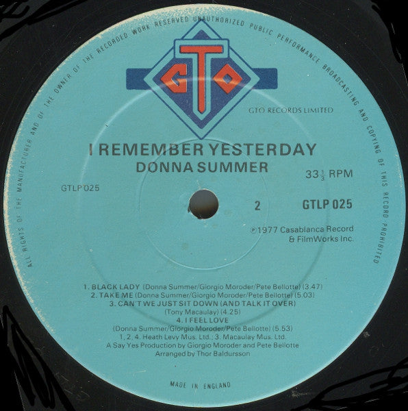 Donna Summer : I Remember Yesterday (LP, Album)