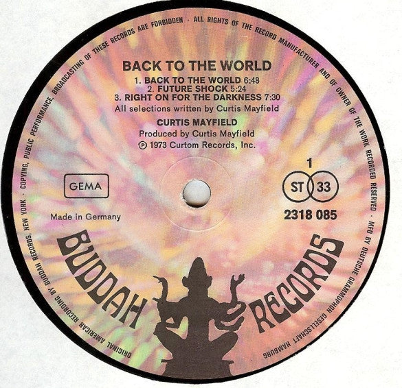 Curtis Mayfield : Back To The World (LP, Album)