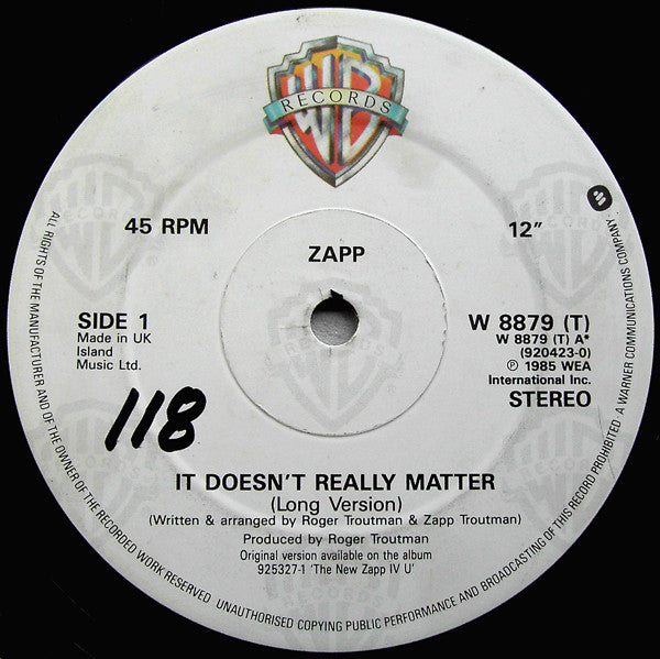 Zapp : It Doesn't Really Matter (12")