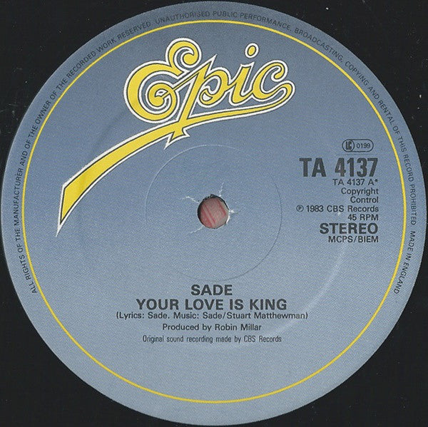 Sade : Your Love Is King (12", Single)