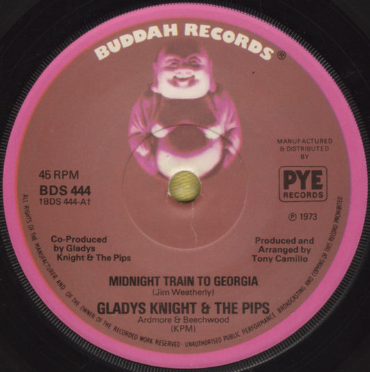 Gladys Knight & The Pips* : Midnight Train To Georgia (7", Single, Sol)