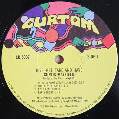 Curtis Mayfield : Give, Get, Take And Have (LP, Album)