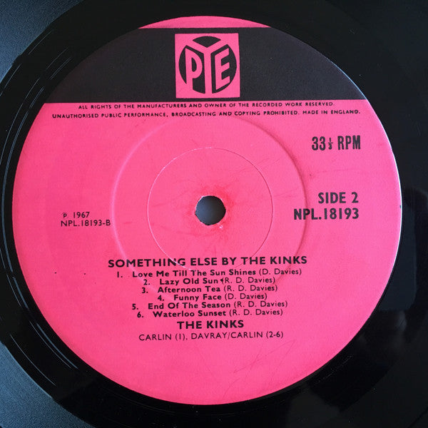 The Kinks : Something Else By The Kinks (LP, Album, Mono)