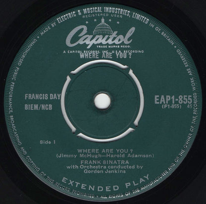 Frank Sinatra With Gordon Jenkins And His Orchestra : Where Are You? Part 1  (7", EP, 4-P)