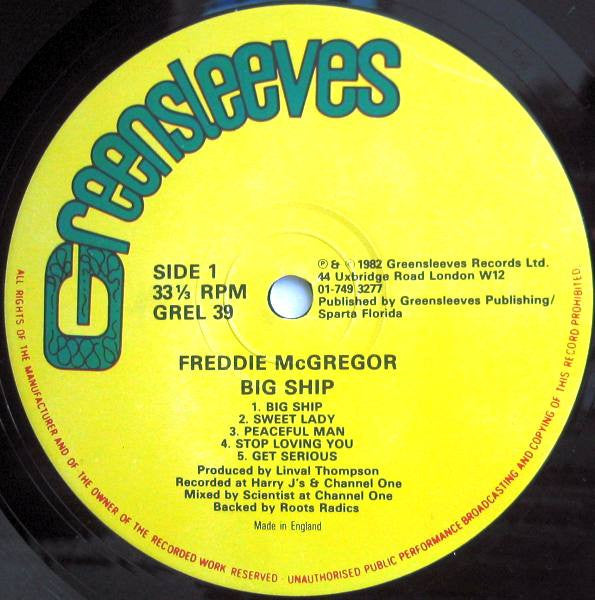 Freddie McGregor : Big Ship (LP, Album)