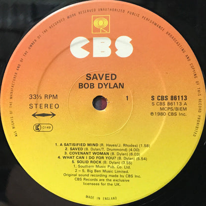 Bob Dylan : Saved (LP, Album)