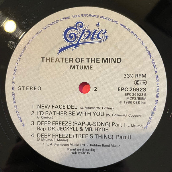 Mtume : Theater Of The Mind (LP, Album)