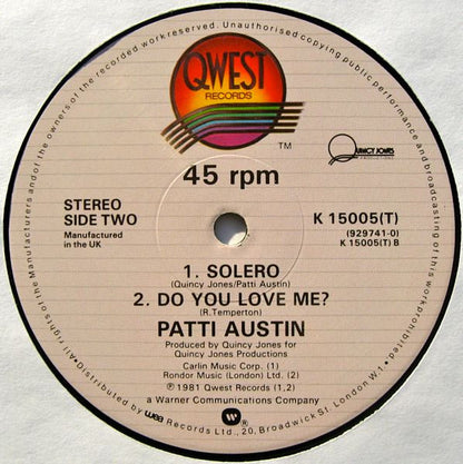 Patti Austin & James Ingram : Baby, Come To Me (12", Single)