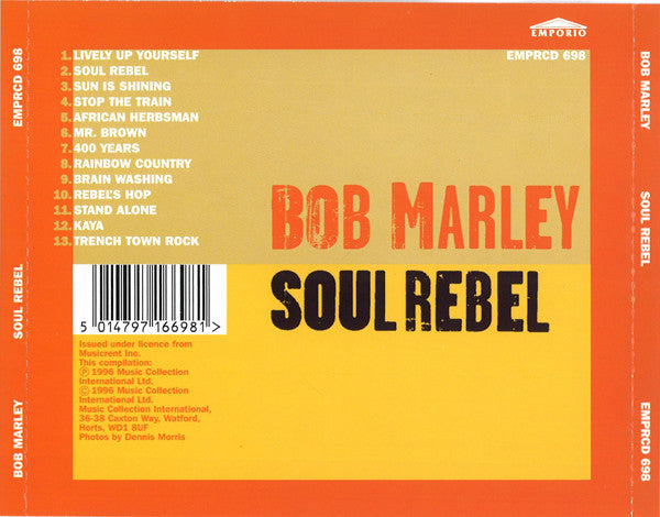 Bob Marley : Soul Rebel (CD, Comp)