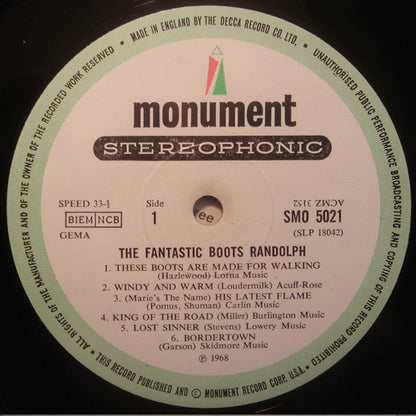 Boots Randolph : The Fantastic Boots Randolph (LP, Album, RE)