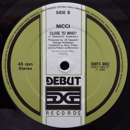 Nicci Gable : Can't Get Close To You (12")