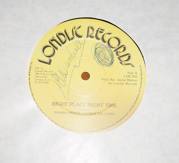 Norma Whyte, George Williams (12) : Right Place Right Time  (12", Single)