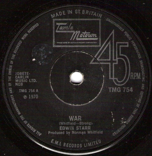 Edwin Starr : War (7", Single, Sol)