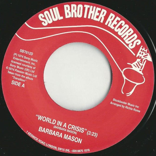 Barbara Mason : World In A Crisis / Give Me Your Love (7")