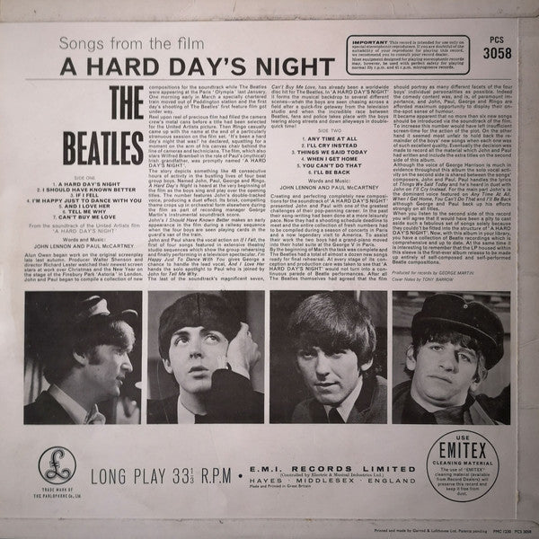 The Beatles : A Hard Day's Night (LP, Album, RE, RP)