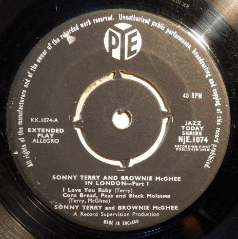 Sonny Terry And Brownie McGhee* : In London - Part 1 (7", EP)