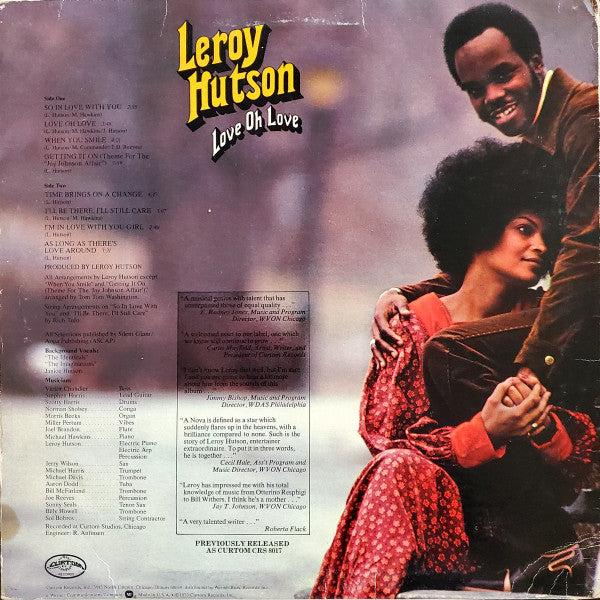 Leroy Hutson : Love Oh Love (LP, Album, RE, Los)