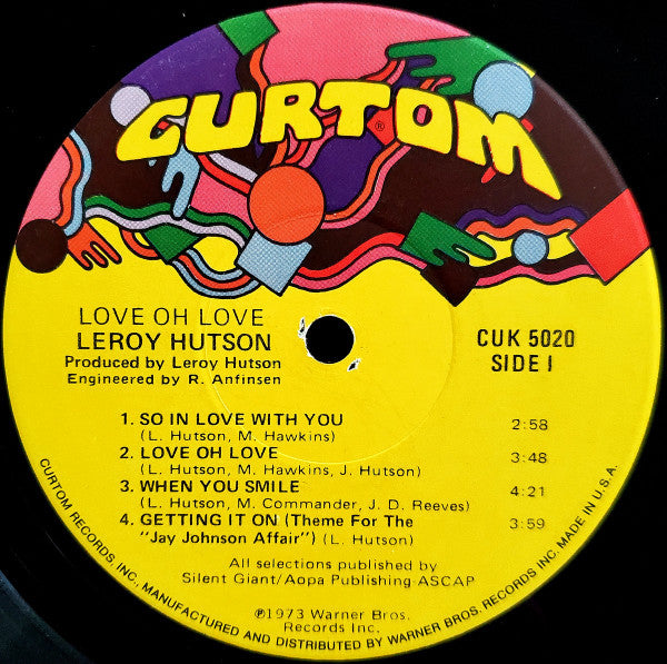 Leroy Hutson : Love Oh Love (LP, Album, RE, Los)