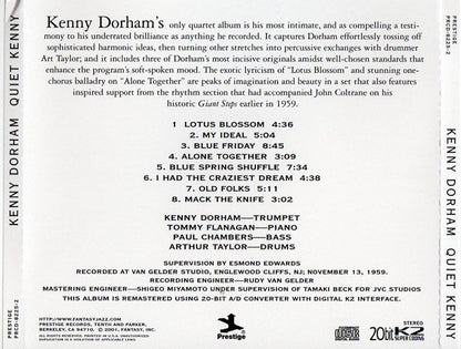 Kenny Dorham : Quiet Kenny (CD, Album, RE, RM)