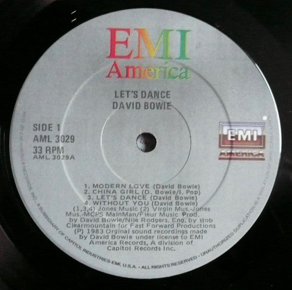 David Bowie : Let's Dance (LP, Album)