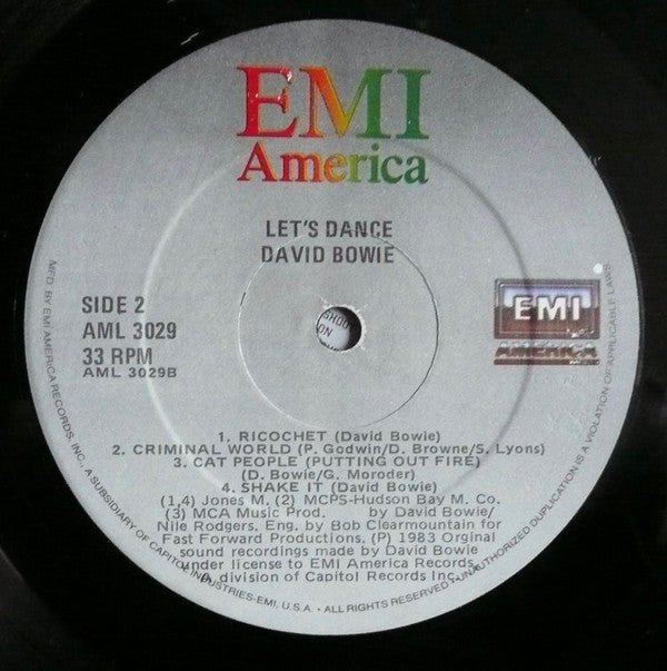 David Bowie : Let's Dance (LP, Album)