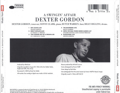 Dexter Gordon : A Swingin' Affair (CD, Album, RE, RM)