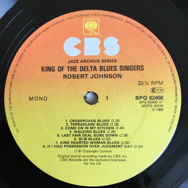 Robert Johnson : King Of The Delta Blues Singers (LP, Comp, Mono, RE)