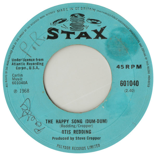 Otis Redding : The Happy Song (Dum-Dum) (7", Single, Lar)