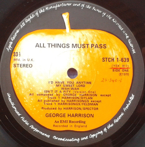 George Harrison : All Things Must Pass (3xLP, Album + Box)