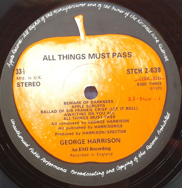 George Harrison : All Things Must Pass (3xLP, Album + Box)