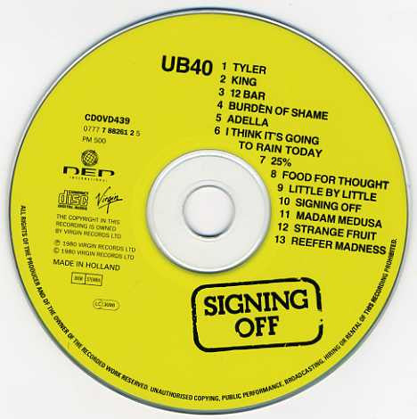 UB40 : Signing Off (CD, Album, RE)