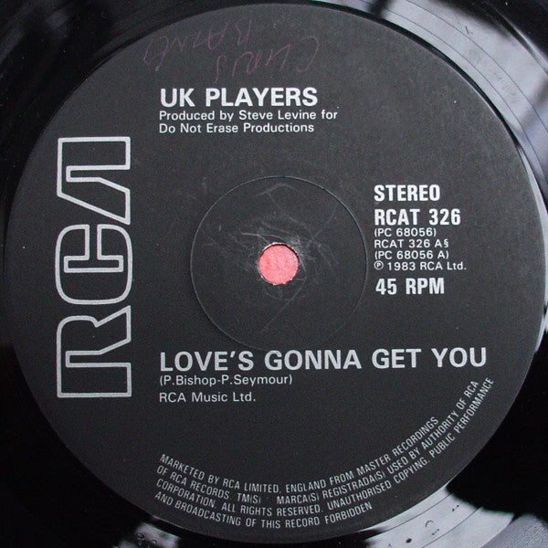 UK Players : Love's Gonna Get You (12")