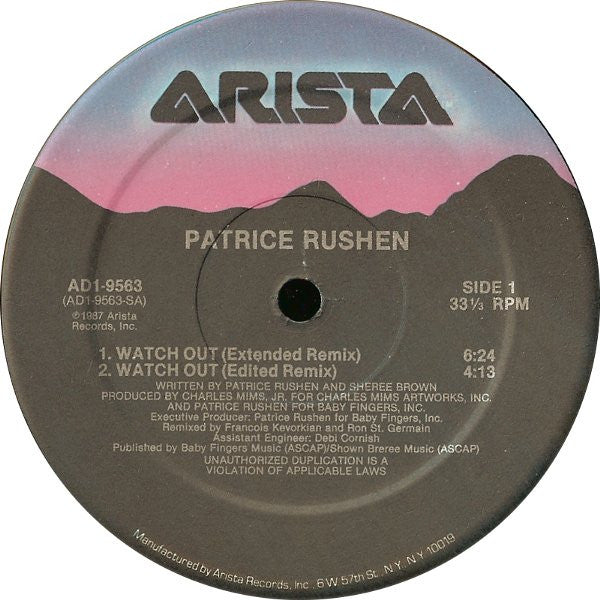 Patrice Rushen : Watch Out (12", Single)