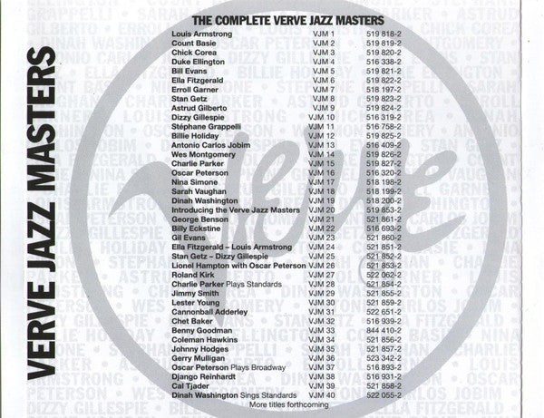 Ella Fitzgerald : Verve Jazz Masters 6 (CD, Comp)