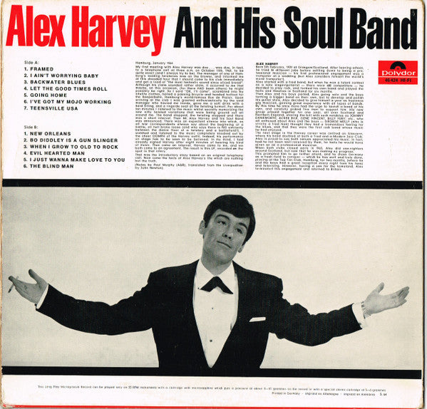 Alex Harvey & His Soul Band : Alex Harvey & His Soul Band (LP, Album, Mono)