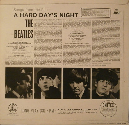 The Beatles : A Hard Day's Night (LP, Album, RE, 3rd)