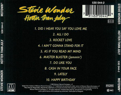 Stevie Wonder : Hotter Than July (CD, Album, RE, PMD)