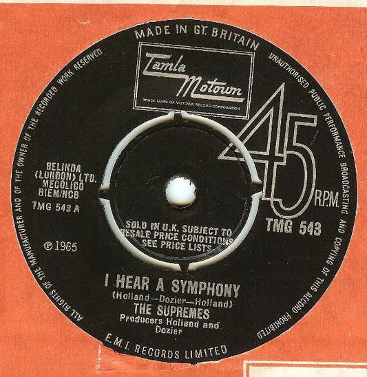 The Supremes : I Hear A Symphony  (7", Single, 4-P)